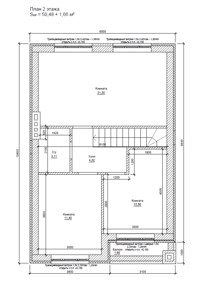 Дом 2 эт., 121.2  м², 9.3 сот.